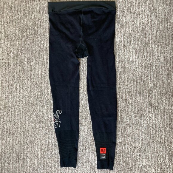 Men's XS Compressport Running Compression Pants Tights Black - Picture 2 of 2